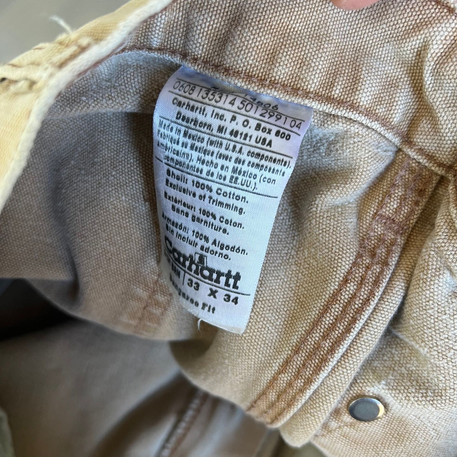 Carhartt × Vintage Carhartt faded brown double knee work wear carpenter pants Size US 31 - 7 Thumbnail