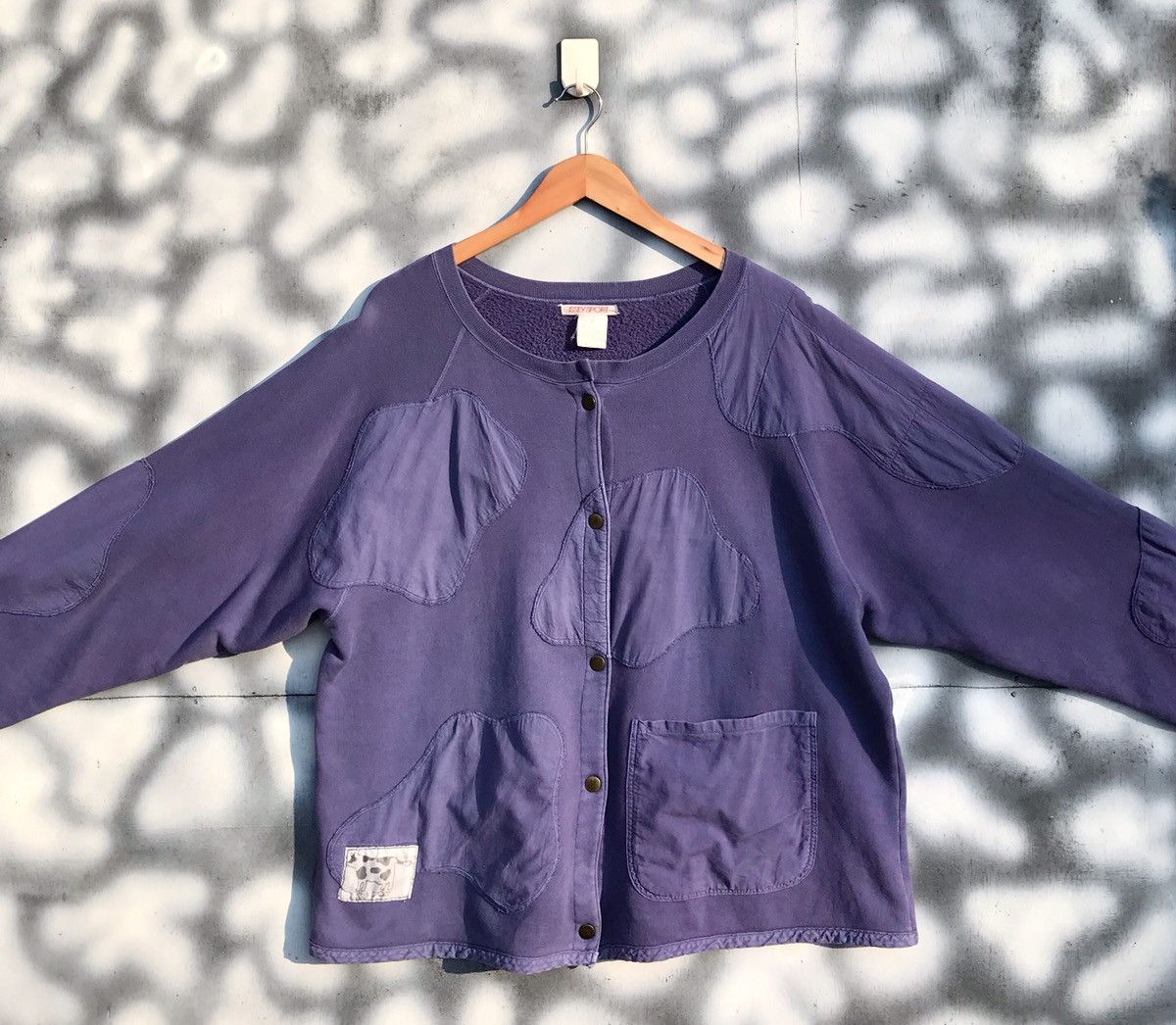 Issey Miyake × Vintage Vintage 80s Issey sport cow snap button sweatshirt Size US L / EU 52-54 / 3 - 7 Thumbnail