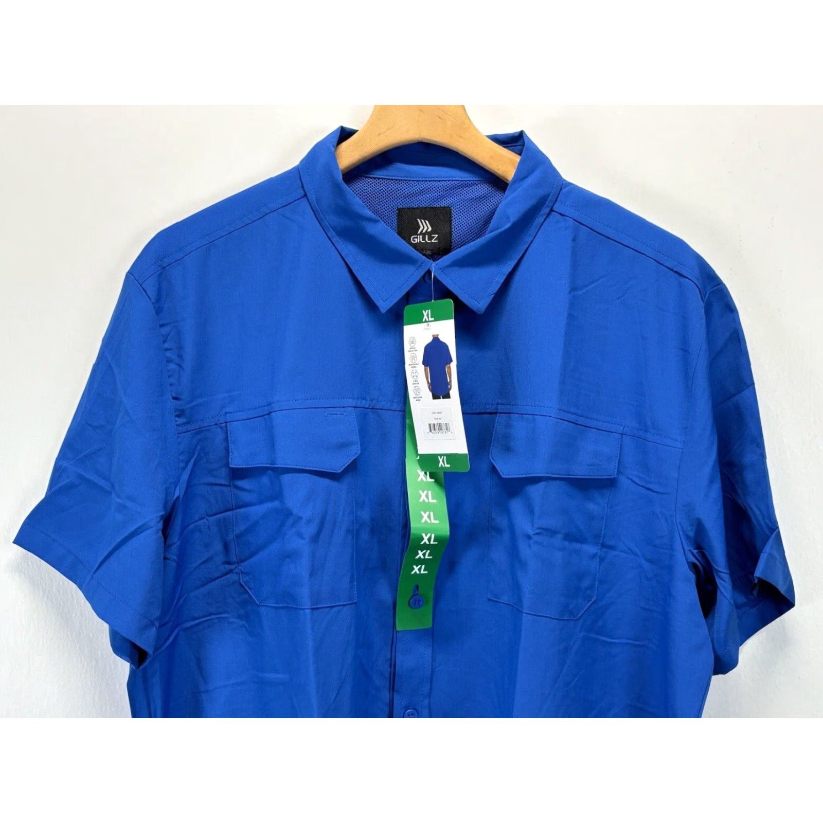 Vintage NEW! Men’s Gillz Fishing Shirt Sz X-Large Blue Button Up Vented Outdoors Hiking Size US XL / EU 56 / 4 - 2 Thumbnail