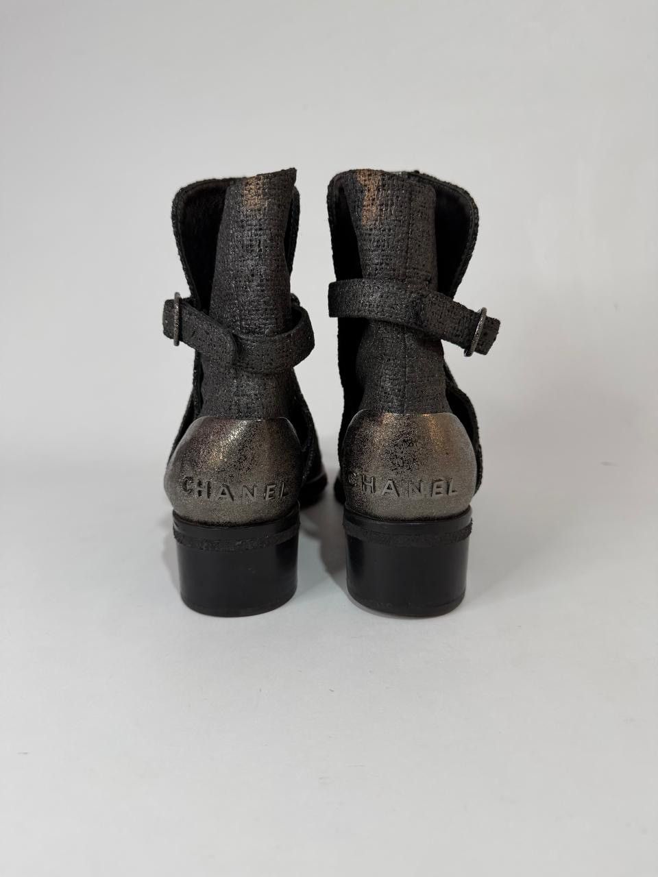 Chanel Chanel Tweed Pattern Combat Boots Women's Size: 8 | IT 38 Size US 8 / IT 38 - 4 Thumbnail
