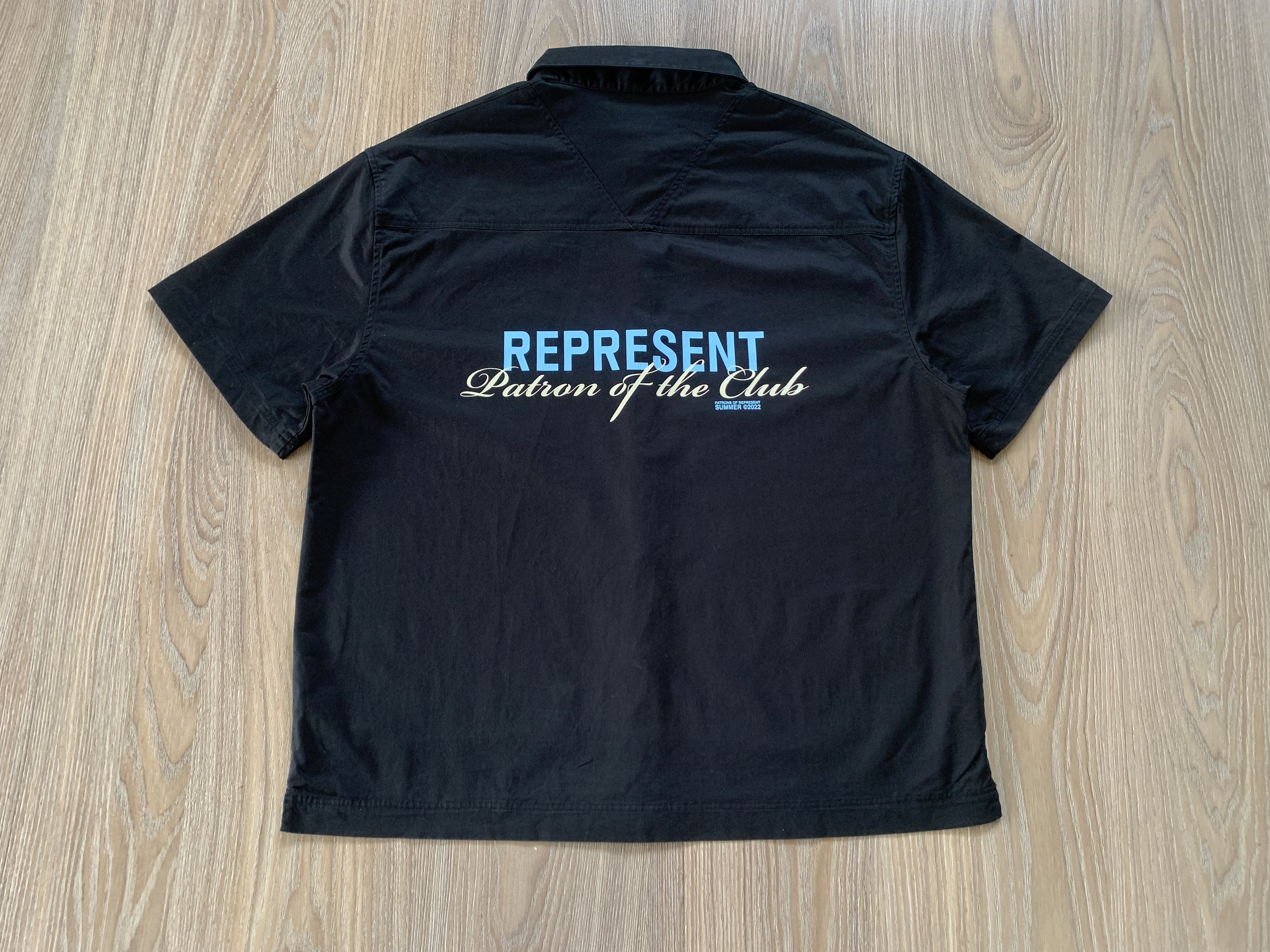 Represent Clo. Represent Patron Of The Club Black Cotton Button Up Shirt Size US L / EU 52-54 / 3 - 3 Thumbnail