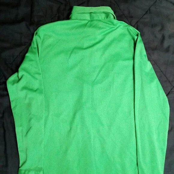 Sears Vintage Sears Polyester Disco Polo Shirt Bright Green Size XL / US 12-14 / IT 48-50 - 5 Thumbnail