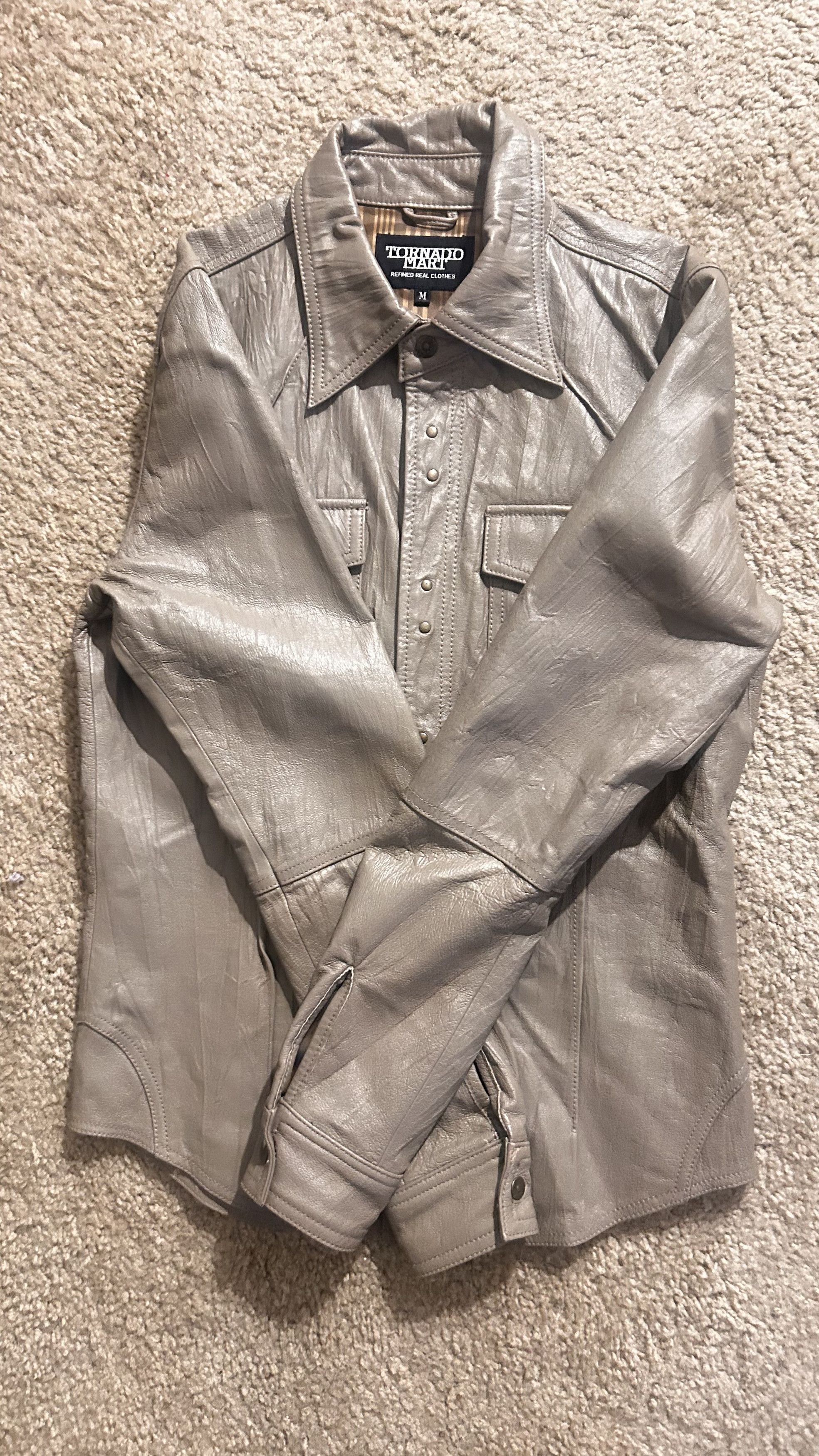 Tornado Mart Tornado Mart Hook Closure Leather Shirt Jacket Size US M / EU 48-50 / 2 - 3 Thumbnail