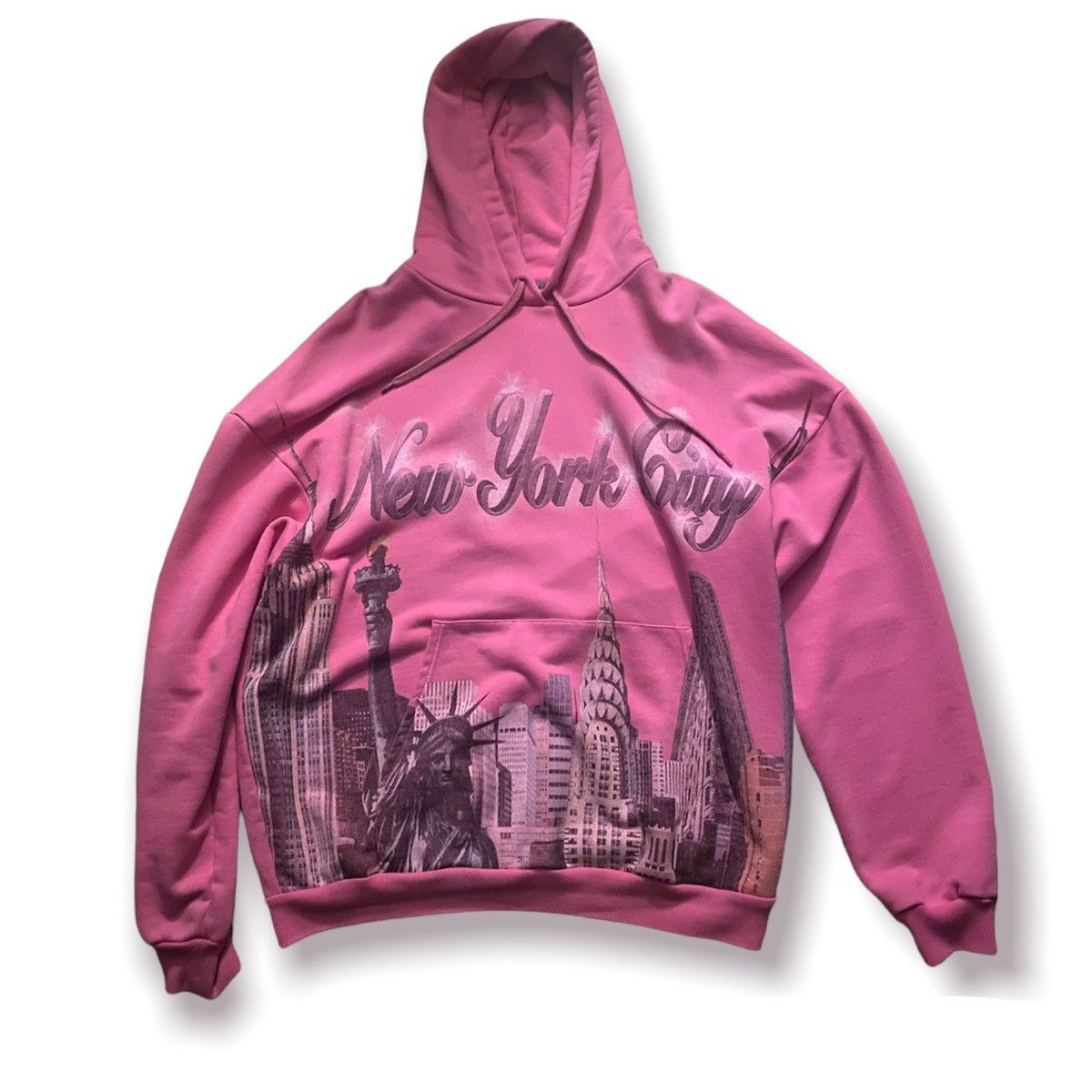 image of Balenciaga Nyc Hoodie in Pink, Men's (Size XS)