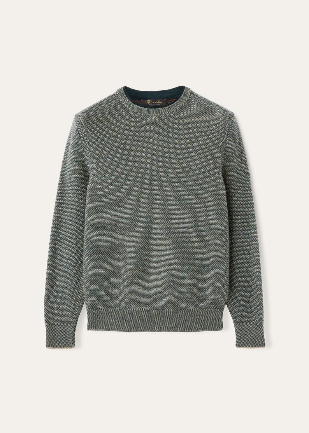 Loro Piana o1w1db10725 FAM7601 City Pull Crewneck Sweater in Green Size US S / EU 44-46 / 1 - 1 Thumbnail