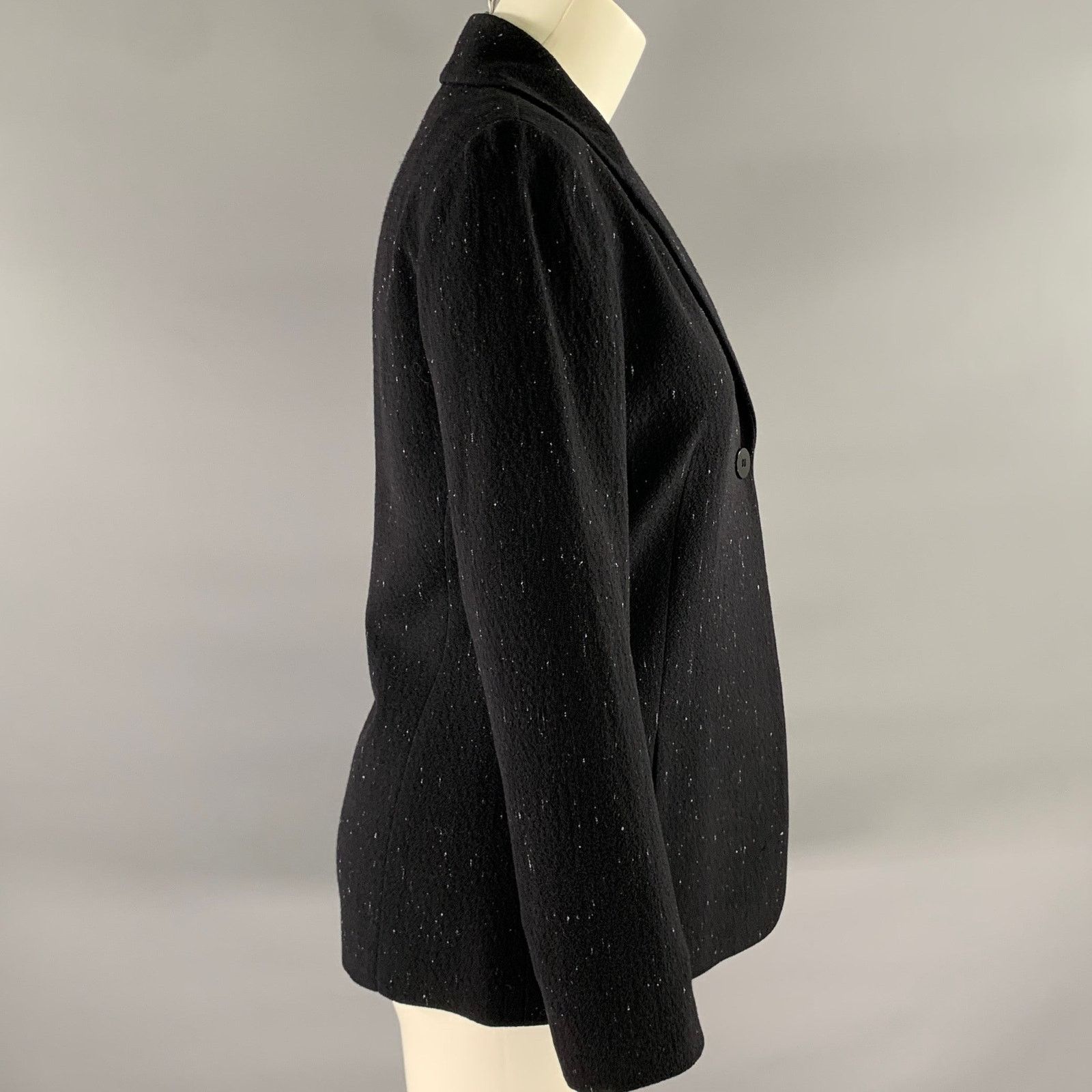 Lafayette 148 LAFAYETTE 148 Size 2 Black Blue Wool Blend Blazer Size XS / US 0-2 / IT 36-38 - 3 Thumbnail