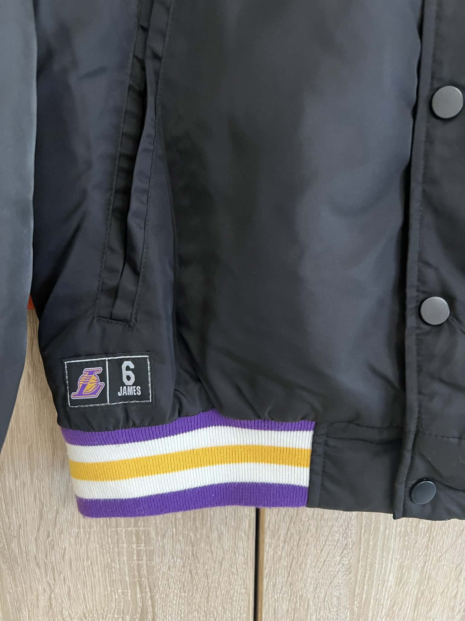 NBA Primark x NBA LA Lakers James 6 Varsity Bomber Jacket 💥 Size US XS / EU 42 / 0 - 4 Thumbnail