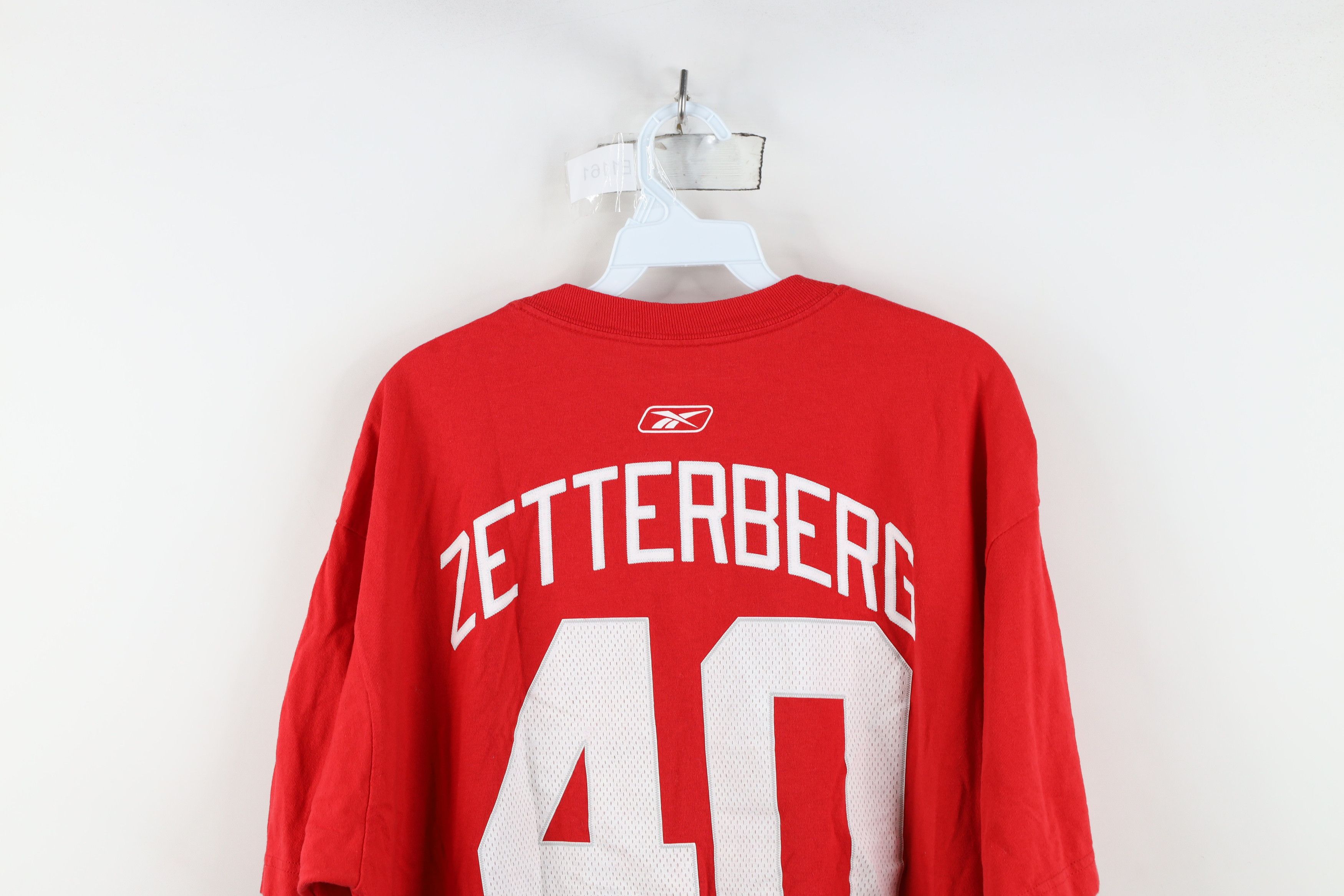 Reebok Vintage Reebok Zetterberg Red Wings Hockey Jersey T-Shirt Size US XL / EU 56 / 4 - 15 Thumbnail