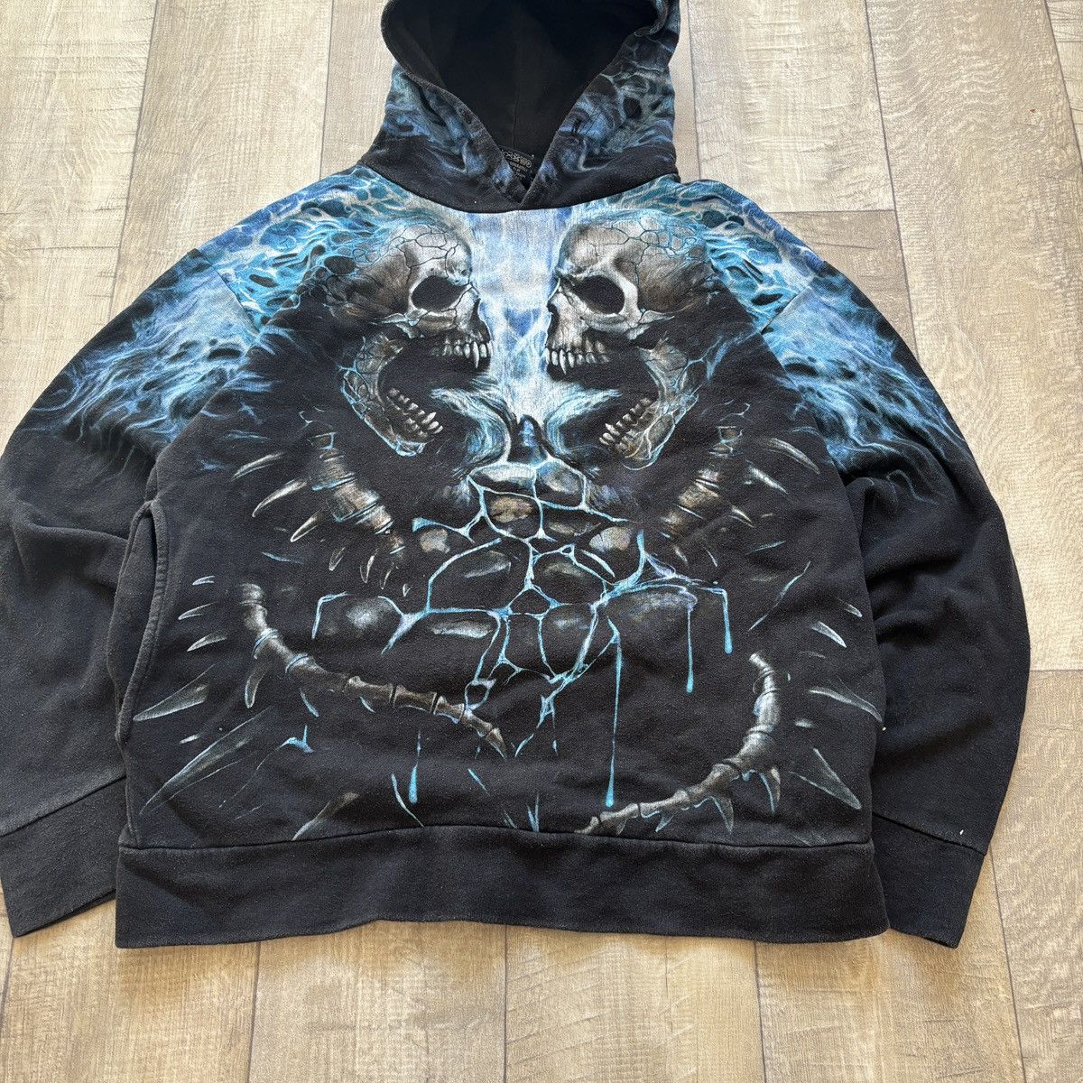 Other Skulls and Bones Flaming Spine All Over Print Hoodie size M Size US M / EU 48-50 / 2 - 4 Thumbnail
