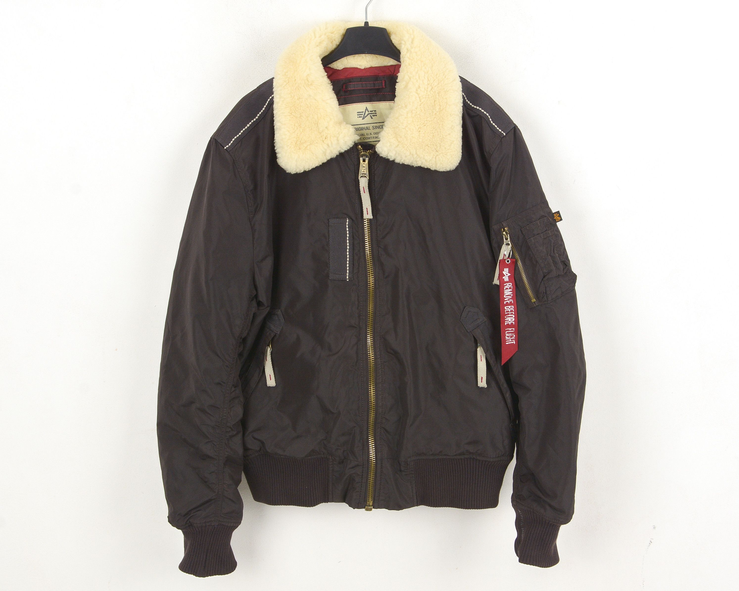 Injector III Mod Bomber Jacket Sheepskin Fur Fleece collar