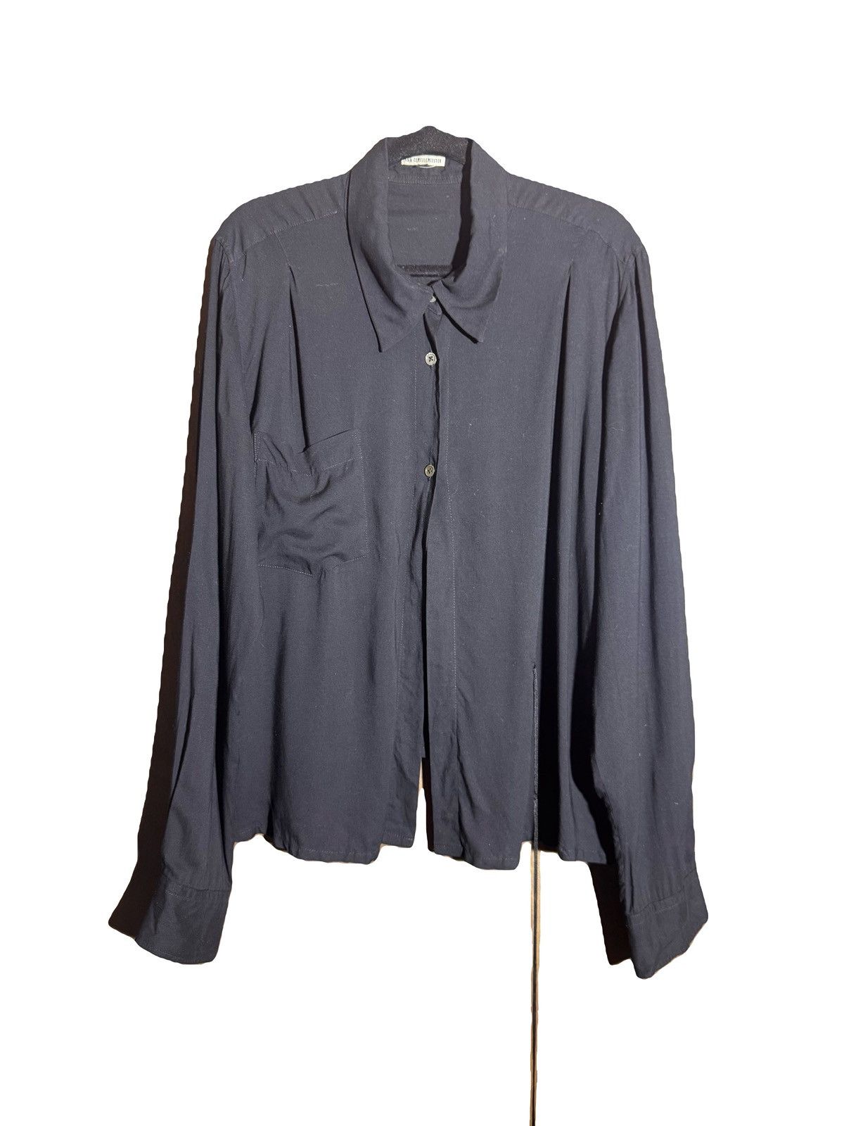 Ann Demeulemeester Ann Demeulemeester vintage asymetrical blouse 38 black Size S / US 4 / IT 40 - 4 Thumbnail