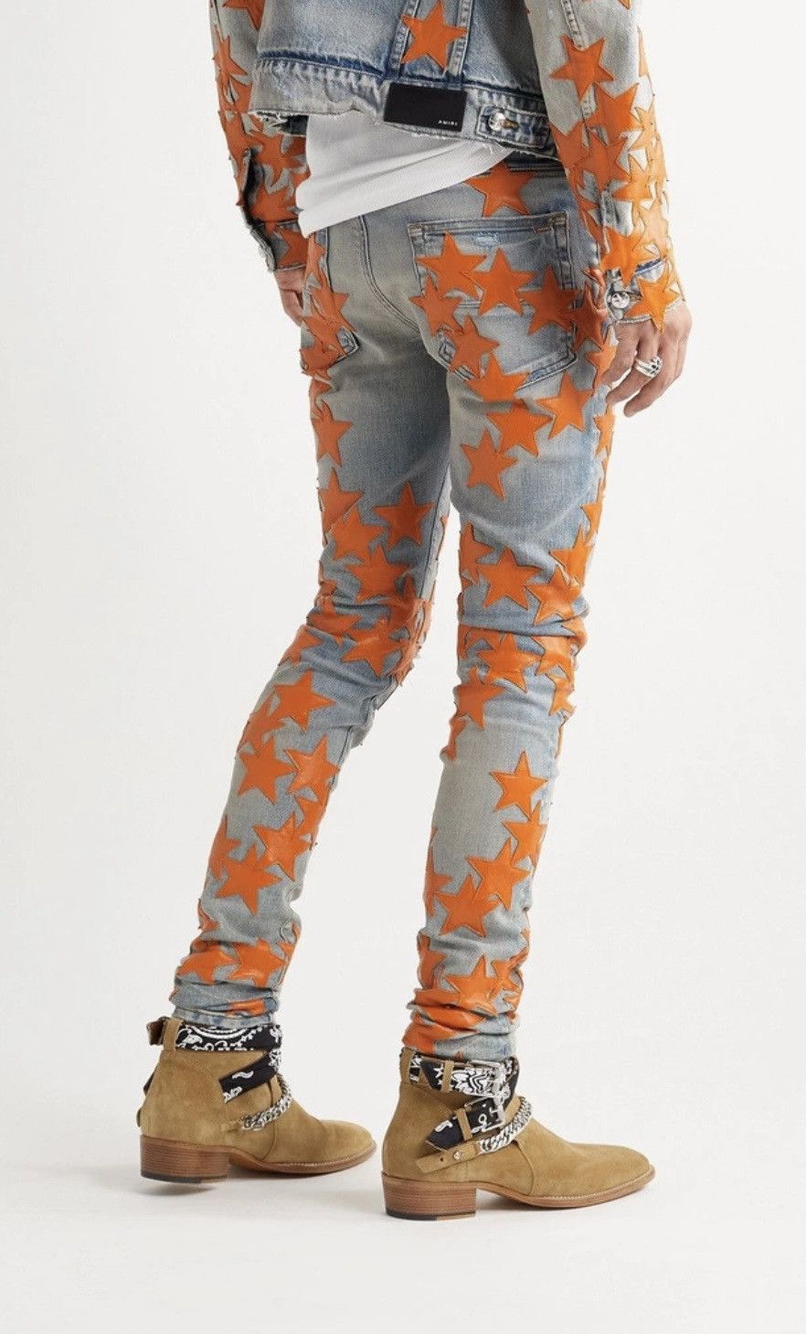 Amiri Amiri X Chemist Collaboration Slim Fit Leather Stars Patch Size US 34 / EU 50 - 15 Thumbnail