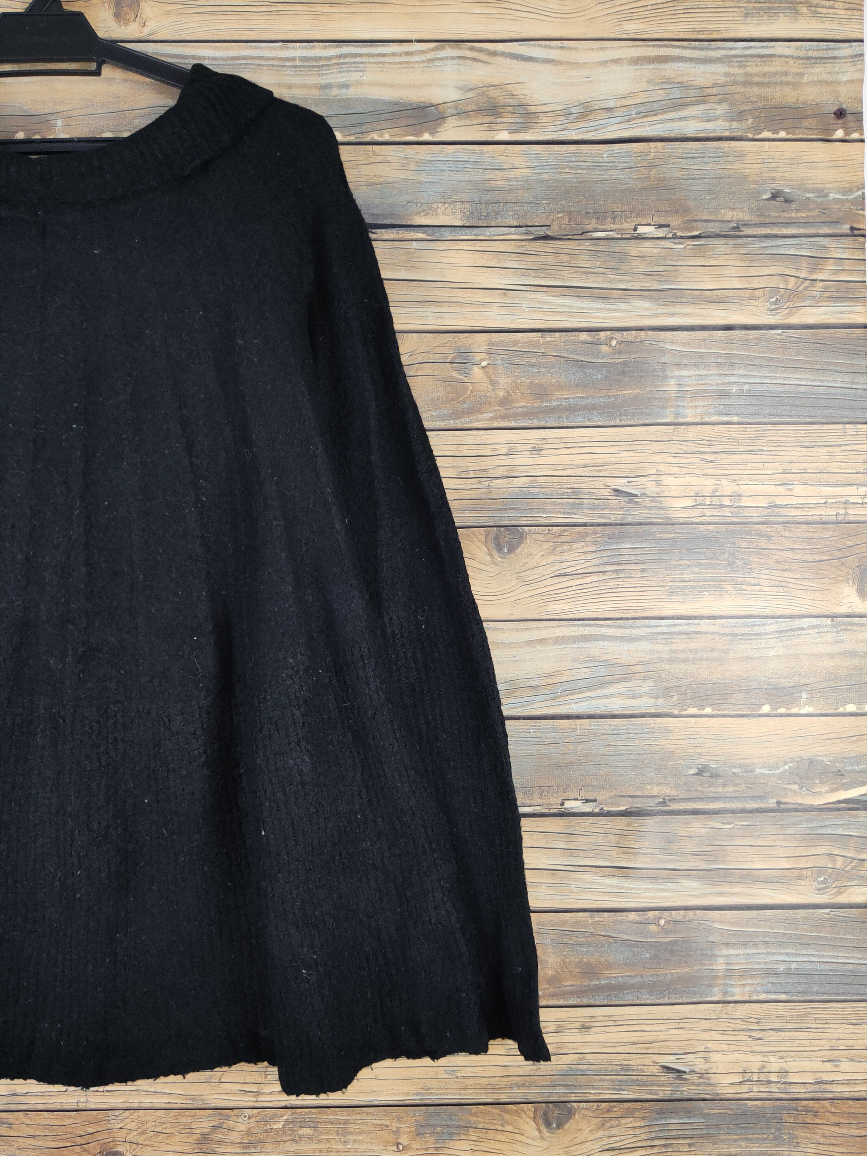 Japanese Brand Ranan Black Knitwear Blouses #W1332 Size XL / US 12-14 / IT 48-50 - 5 Thumbnail