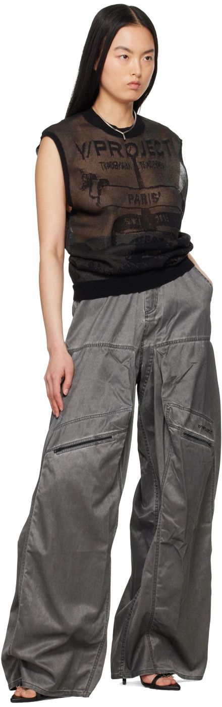 Y/Project o1s22i1n0924 Paris Transparent Knit Mesh Vest in Black Size L / US 10 / IT 46 - 5 Thumbnail