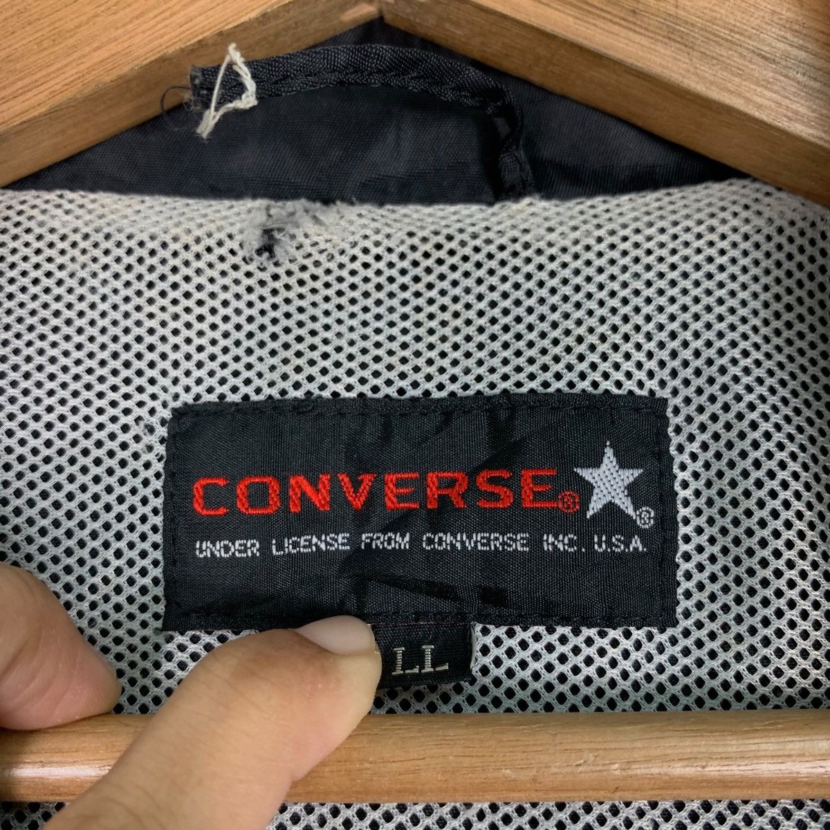 Converse 90's CONVERSE Big Logo Hooded Coach Jacket #0831-C37 Size US L / EU 52-54 / 3 - 16 Thumbnail