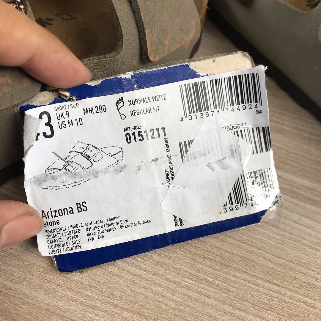 Birkenstock Steal Deal Birkenstock Arizona Birkibuc grey Stone Sandals Size US 9 / EU 42 - 10 Thumbnail