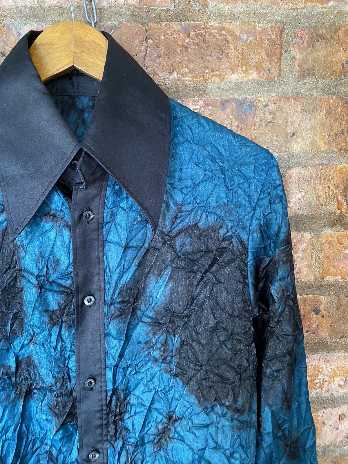 14th Addiction × 5351 POUR LES HOMMES × Japanese Brand 1990s Marble wrinkle vampire shirt Size US M / EU 48-50 / 2 - 5 Thumbnail