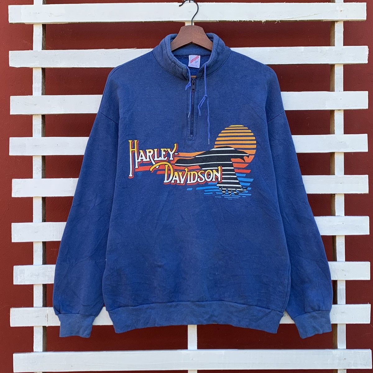 Vintage Vintage 90s Jerzees Harley Davidson Sweatshirt Size US M / EU 48-50 / 2 - 1 Thumbnail