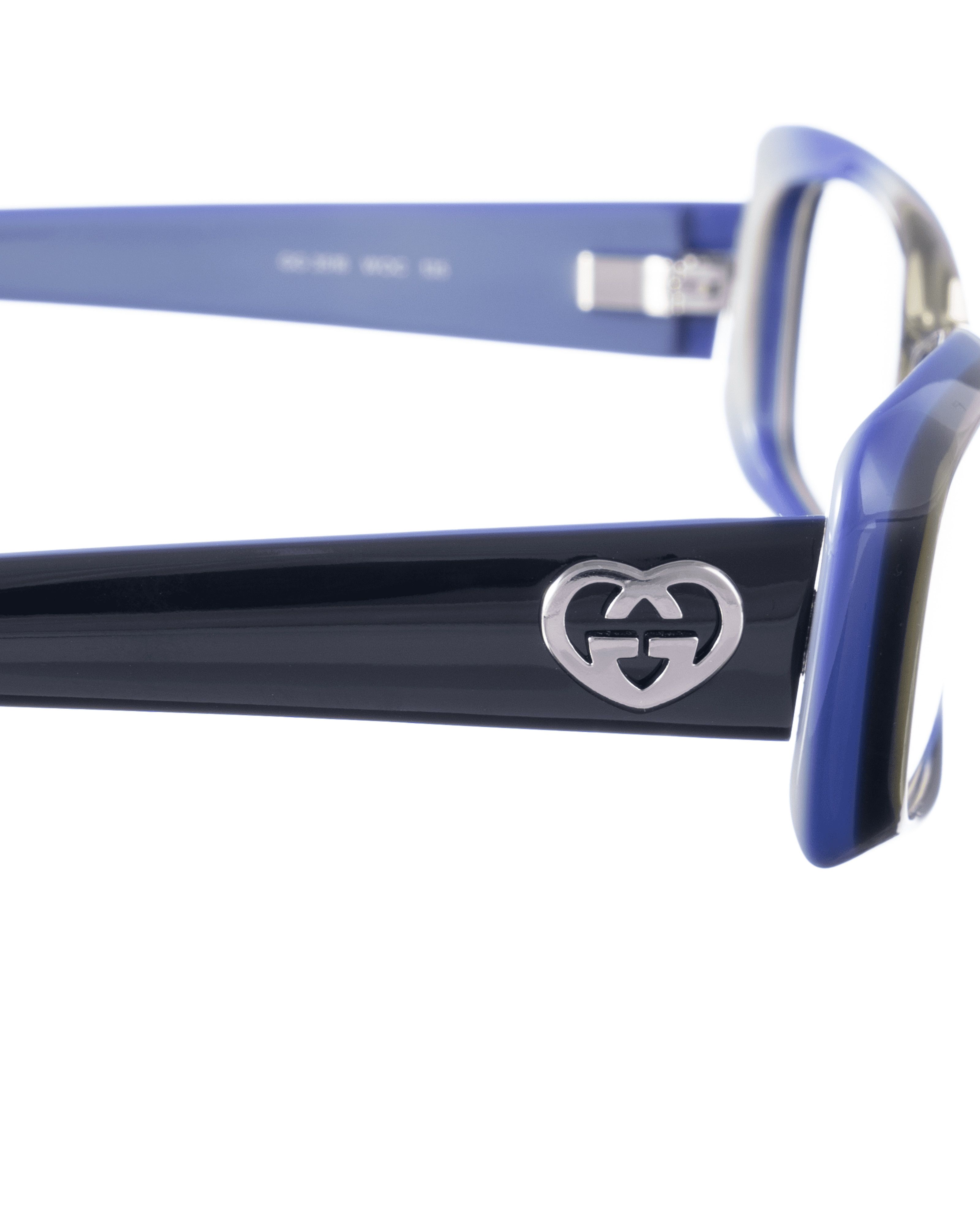 Gucci Gucci 00s Cat Eye Grey and Navy Glasses Size ONE SIZE - 3 Thumbnail