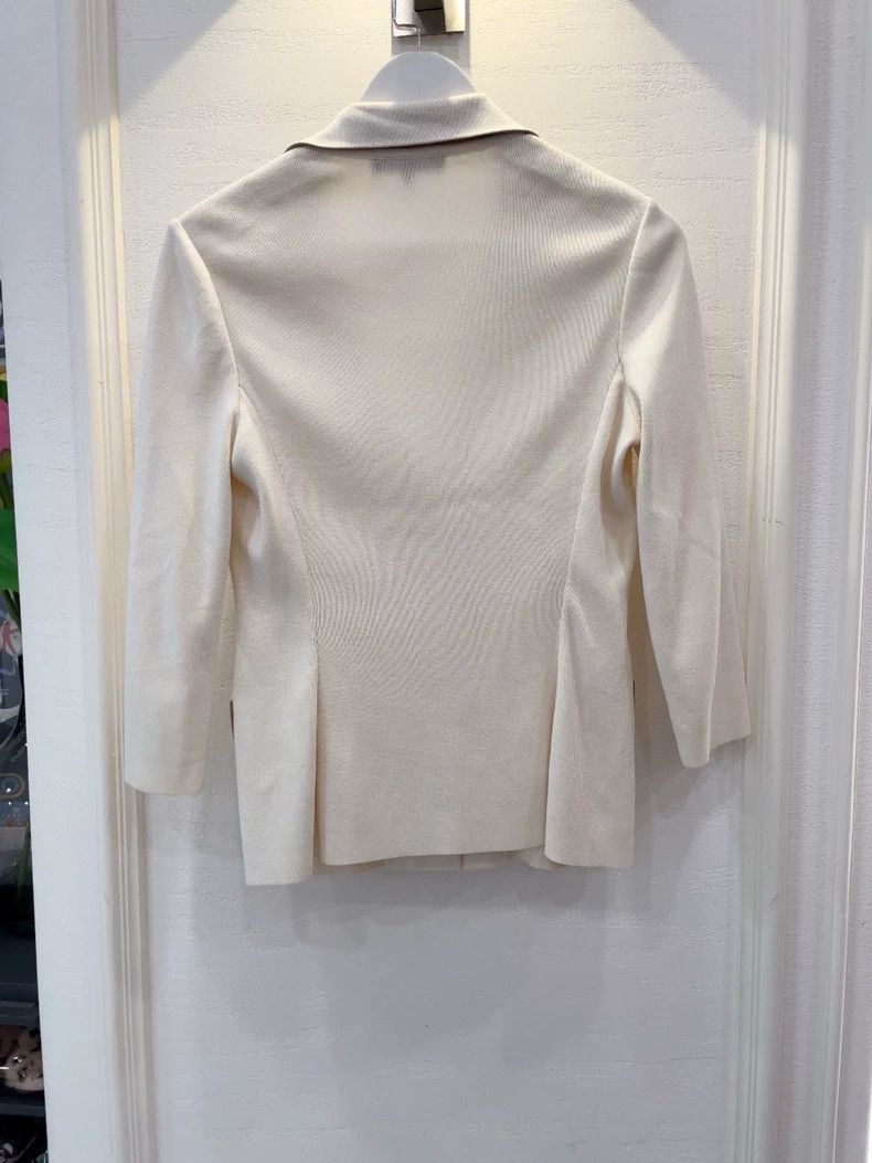 Loro Piana LORO PIANA White knit suit jacket Size S / US 4 / IT 40 - 2 Thumbnail