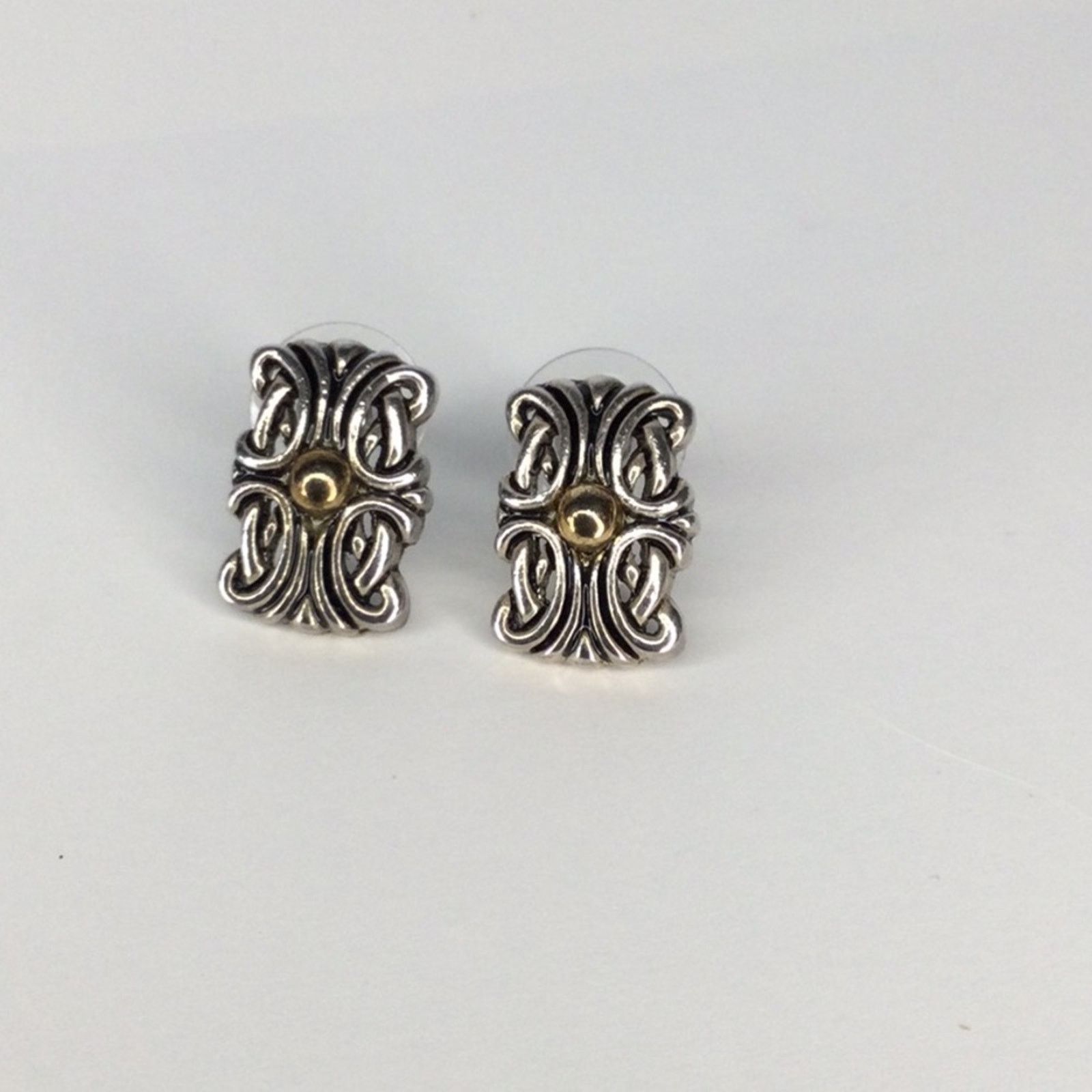 Other Celtic Knot Silver Tone & Bronze Vintage 1980's Earrings Size ONE SIZE - 9 Thumbnail