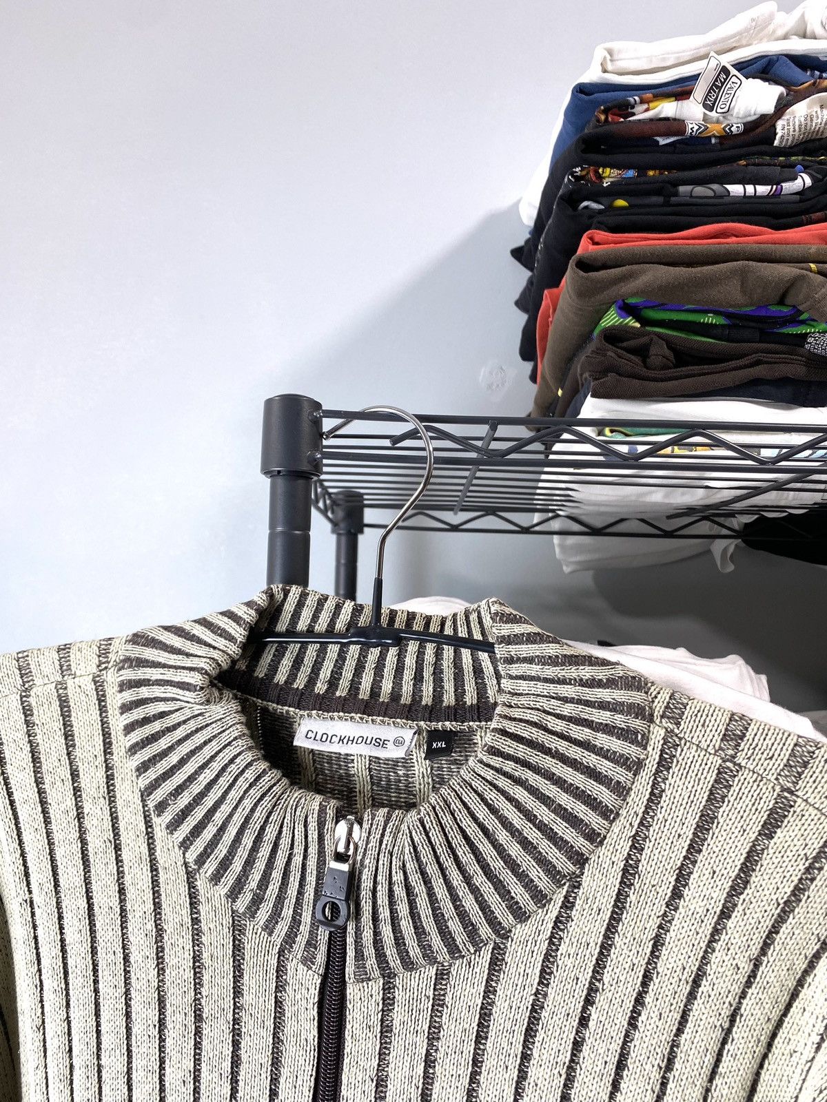 Vintage Y2K Vintage Striped Diesel Style Japanese Knit Sweater Size US XXL / EU 58 / 5 - 3 Thumbnail