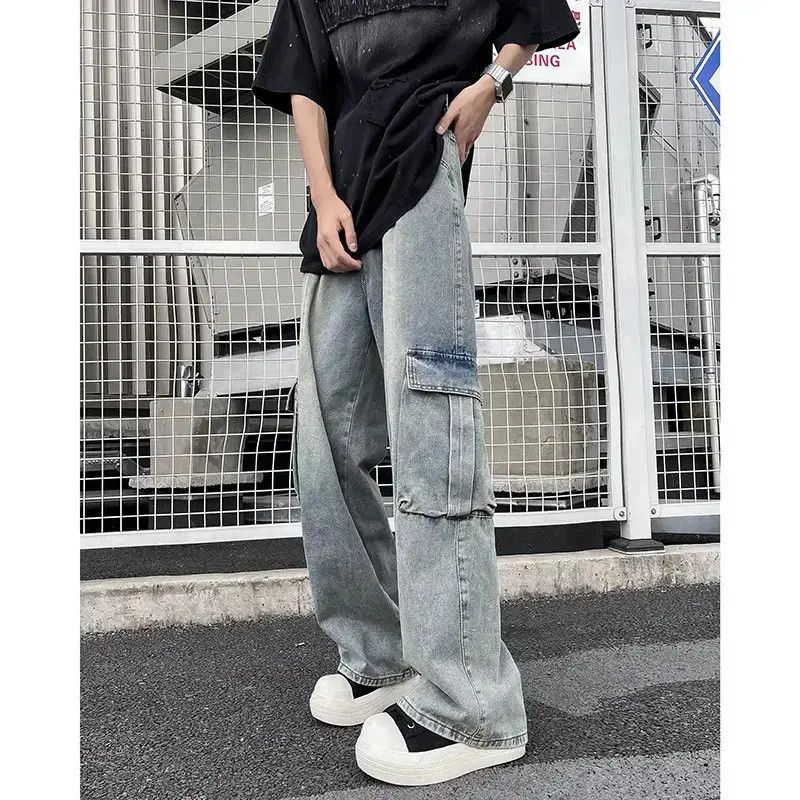 Japanese Brand Retro loose hip-hop pocket micro flared jeans Size US 30 / EU 46 - 2 Thumbnail
