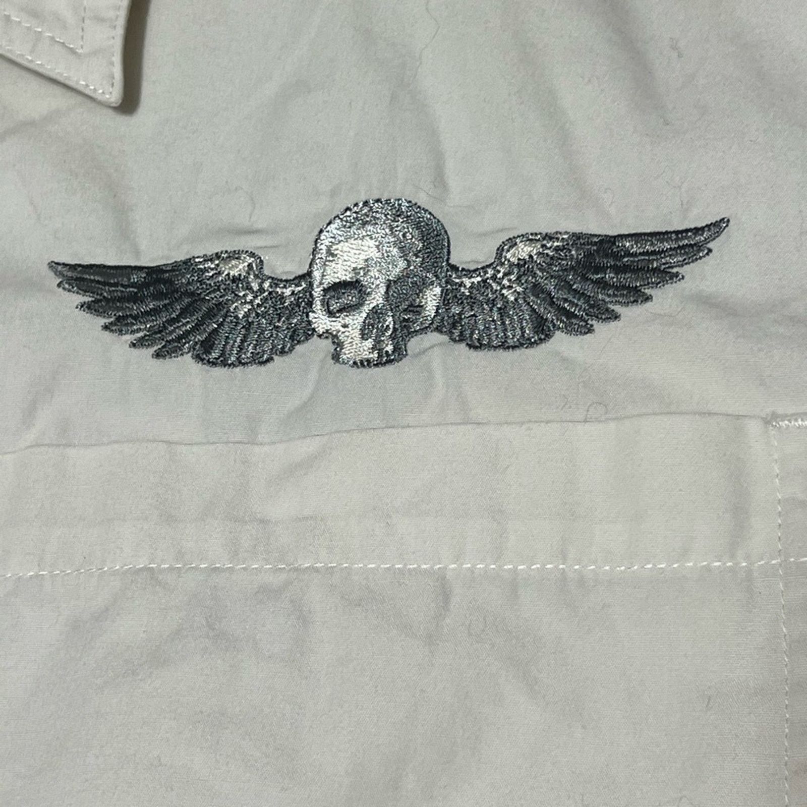 Harley Davidson Harley Davidson Embroidered “No Power No Glory” H-D Shirt Size US XL / EU 56 / 4 - 4 Thumbnail