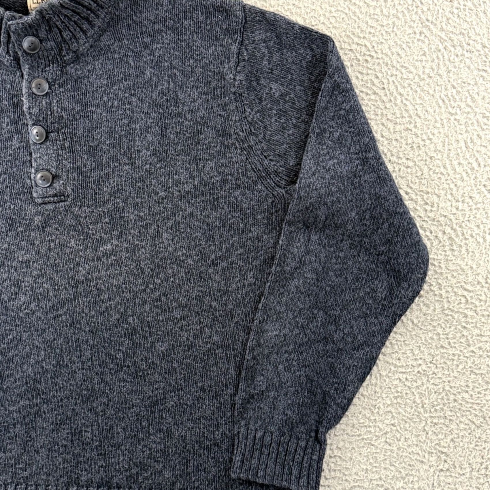 Vintage L.L. Bean Sweater Mens 2XL Blue Knit Henley Pullover Long Sleeve Casual Outdoor LL Bean Size US XXL / EU 58 / 5 - 5 Thumbnail