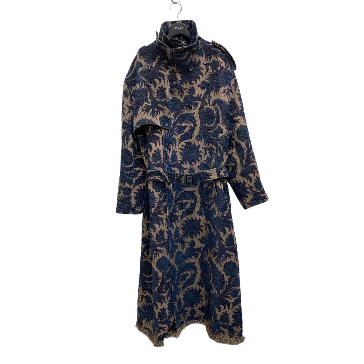 image of Yohji Yamamoto Pour Homme 23Aw Gobelin Trench Coat in Navy, Men's (Size Small)