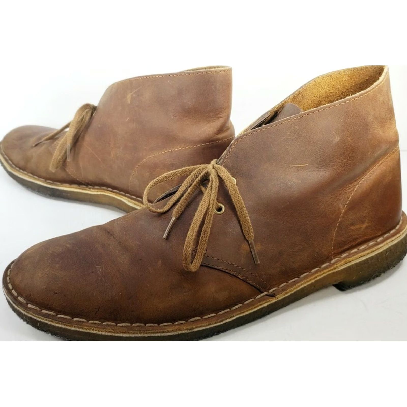 Clarks VINTAGE Clarks Desert Boot Chukka Men's Brown Leather Crepe Sole 11.5 US/11 UK Boots Size US 12 / EU 45 - 5 Thumbnail