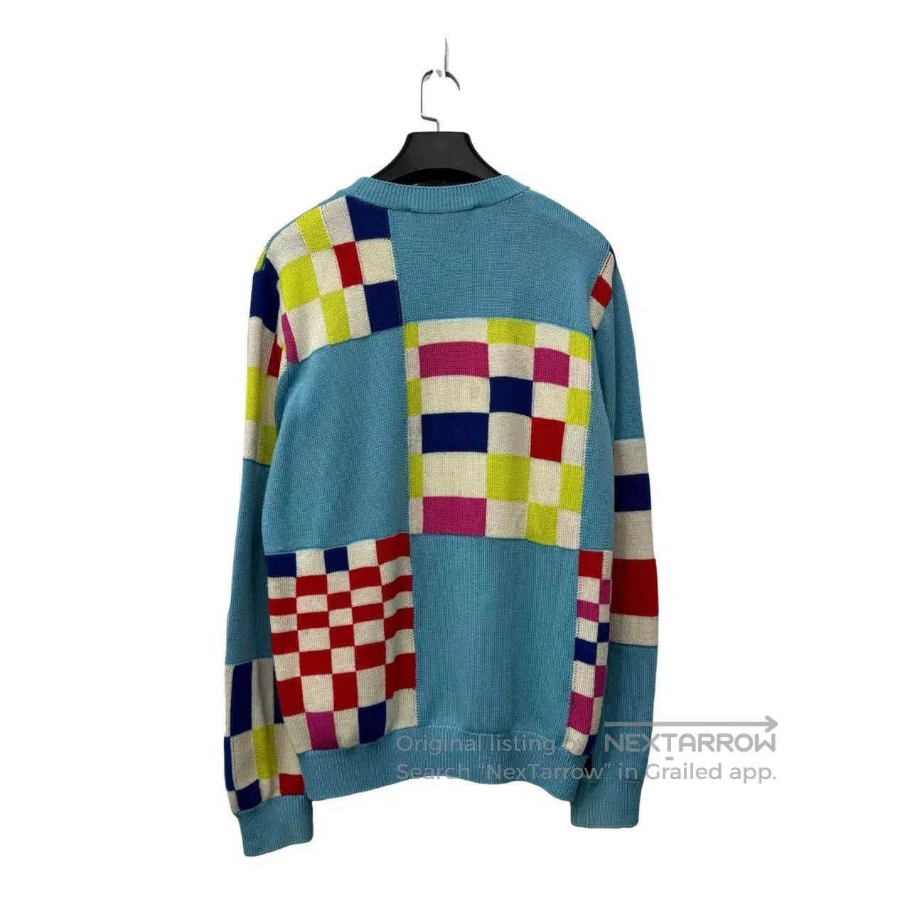 Louis Vuitton Louis Vuitton LV Blue Check Logo Knit Sweater. Size US M / EU 48-50 / 2 - 2 Thumbnail
