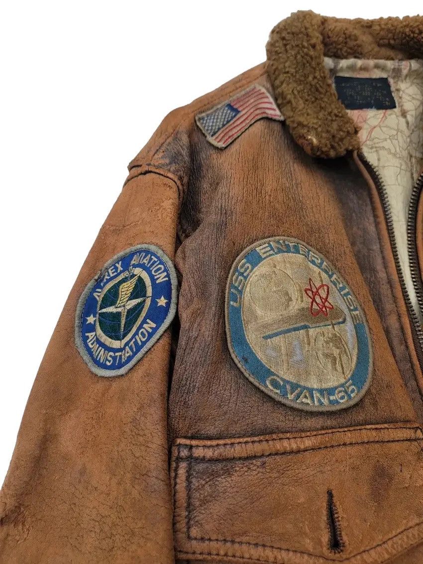 Avirex Vtg 80s Avirex Type G-1 Leather Flight Jacket Top Gun Patch Size US M / EU 48-50 / 2 - 5 Thumbnail