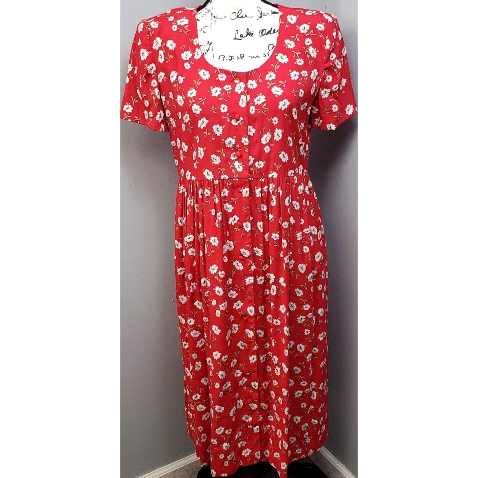 MAGGY LONDON Maggy London Dress Womens Size 6 Multicolor Floral Pleated Button Front Size M / US 6-8 / IT 42-44 - 2 Thumbnail