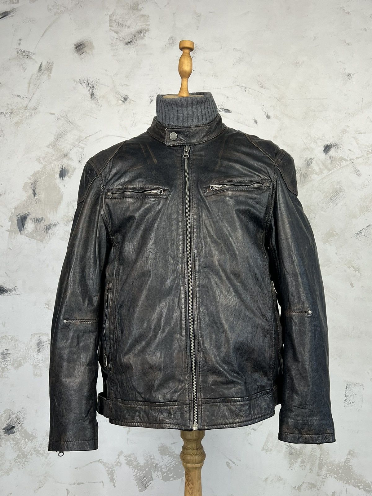 Vintage Vintage Gipsy Germany Leather Jacket Size L - XL Size US L / EU 52-54 / 3 - 2 Thumbnail