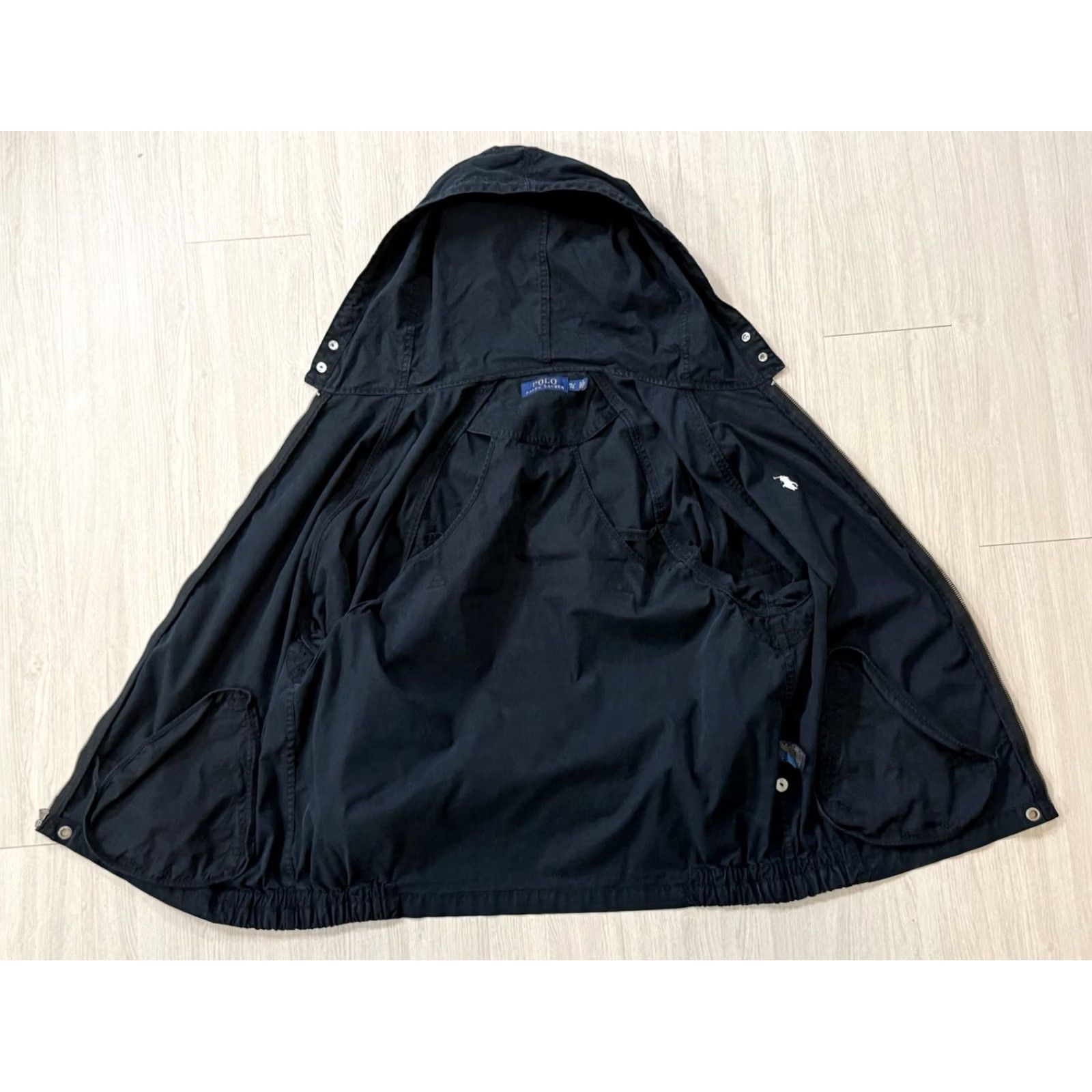 Ralph Lauren Polo Ralph Lauren Jacket Windbreaker Hooded XL Men's Cotton-Blend Softshell Zip Snap Drawstring Logo Black 319774 Size US XL / EU 56 / 4 - 3 Thumbnail