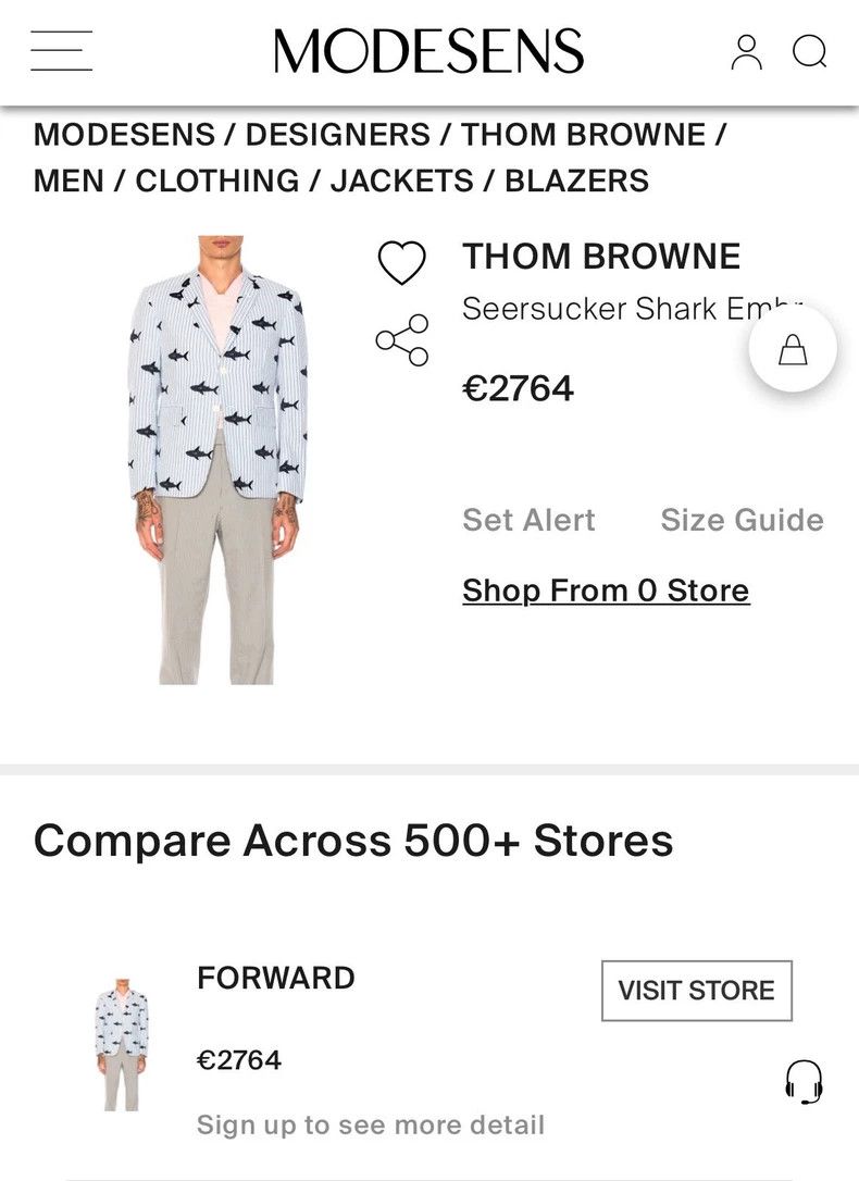 Thom Browne Thom Browne size1 Shark embroidered pampers Size 36R - 3 Thumbnail