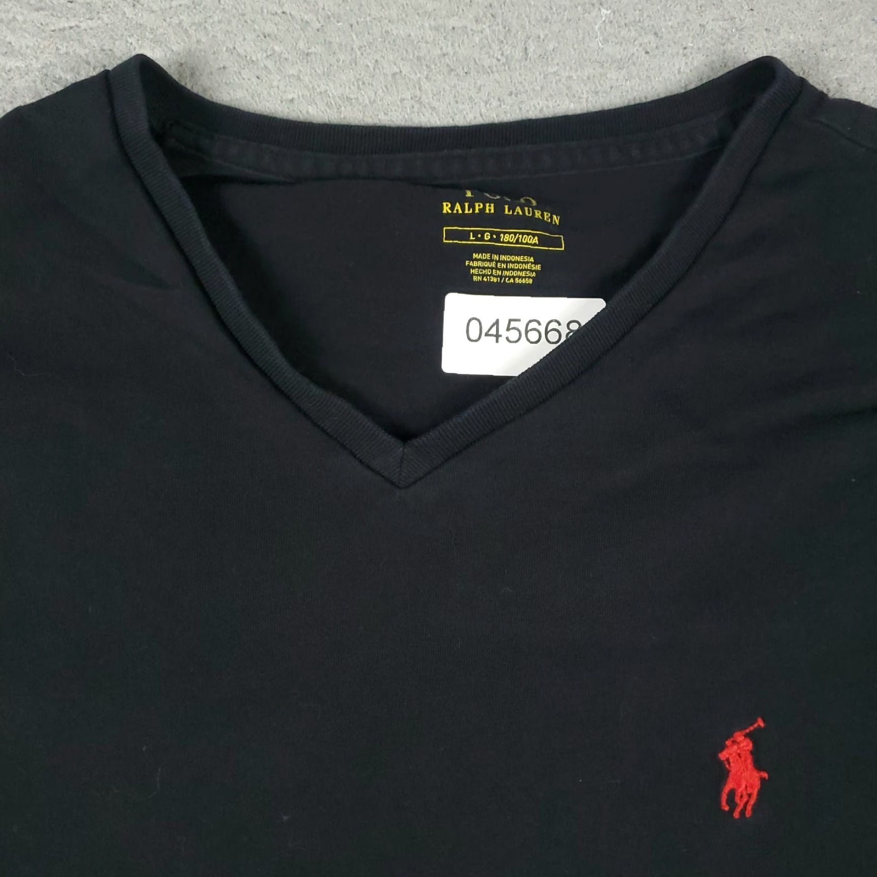 Ralph Lauren RALPH LAUREN T-Shirt Men's Large Black Casual Short Sleeve Crew Neck Regular Fit Size US L / EU 52-54 / 3 - 3 Thumbnail