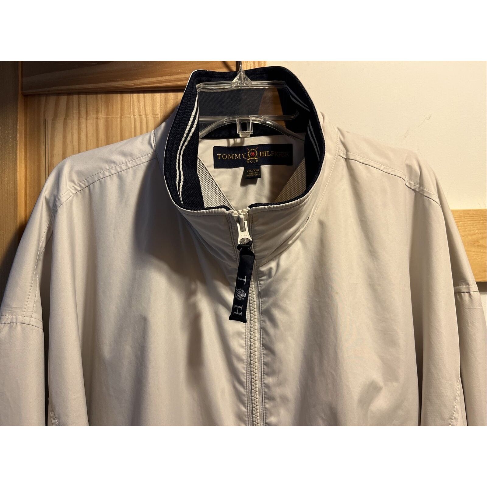Tommy Hilfiger Tommy Hilfiger Golf Men's XXL Beige Mesh Windbreaker Jacket Size US XXL / EU 58 / 5 - 4 Thumbnail