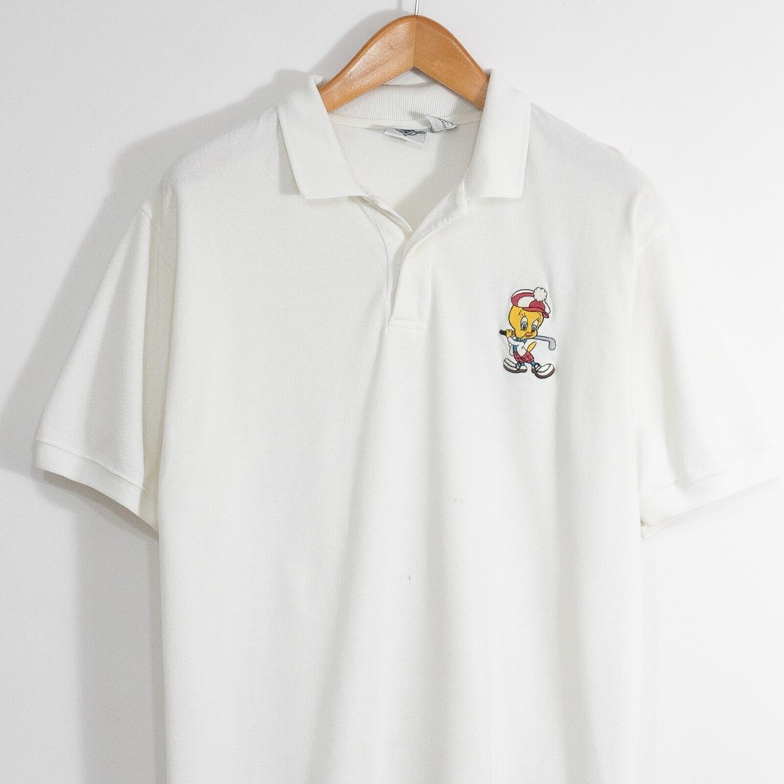 Vintage Vintage Tweety Bird Golf Polo Shirt Mens Large - Distressed Size US L / EU 52-54 / 3 - 2 Thumbnail