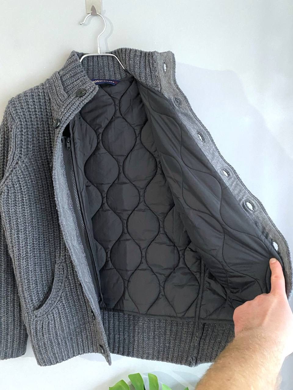 Boggi Boggi Milano Knit Merino Wool Button Cardigan Vest Lining, S Size US S / EU 44-46 / 1 - 12 Thumbnail