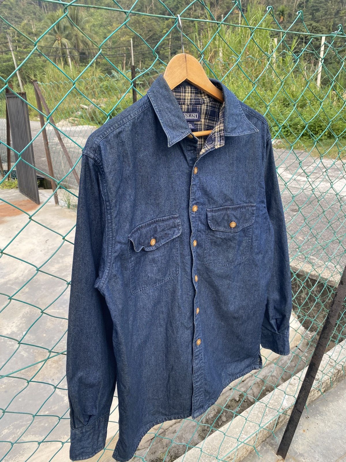 Lands' End Vintage Lands’End long sleeve denim shirts Size US S / EU 44-46 / 1 - 4 Thumbnail