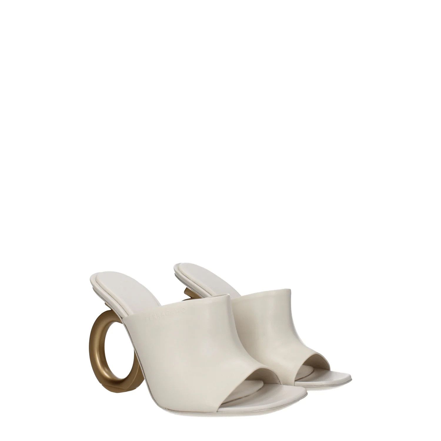 Salvatore Ferragamo ob1o1e1224 Leather Sandals in White Size US 7.5 / IT 37.5 - 2 Thumbnail