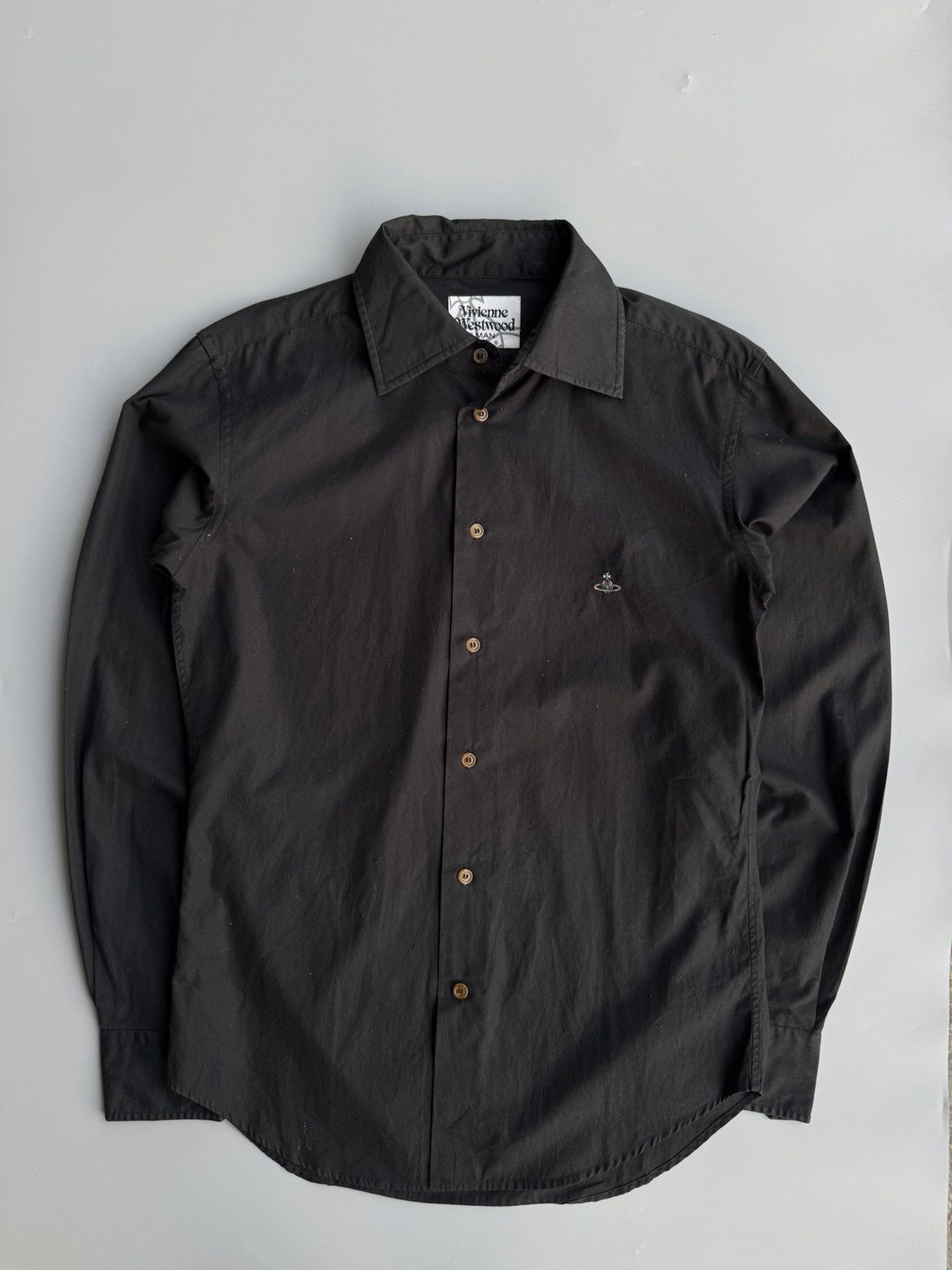 Vivienne Westwood Vintage 1998s Vivienne Westwood MAN 'Crown' Logo Shirts Size US S / EU 44-46 / 1 - 1 Thumbnail