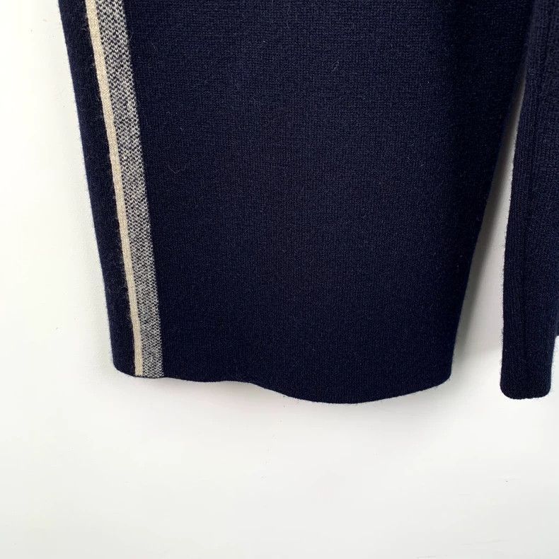 Dior Christian Dior Blue Striped Knit Casual Pants-2506 Size 33" - 4 Thumbnail