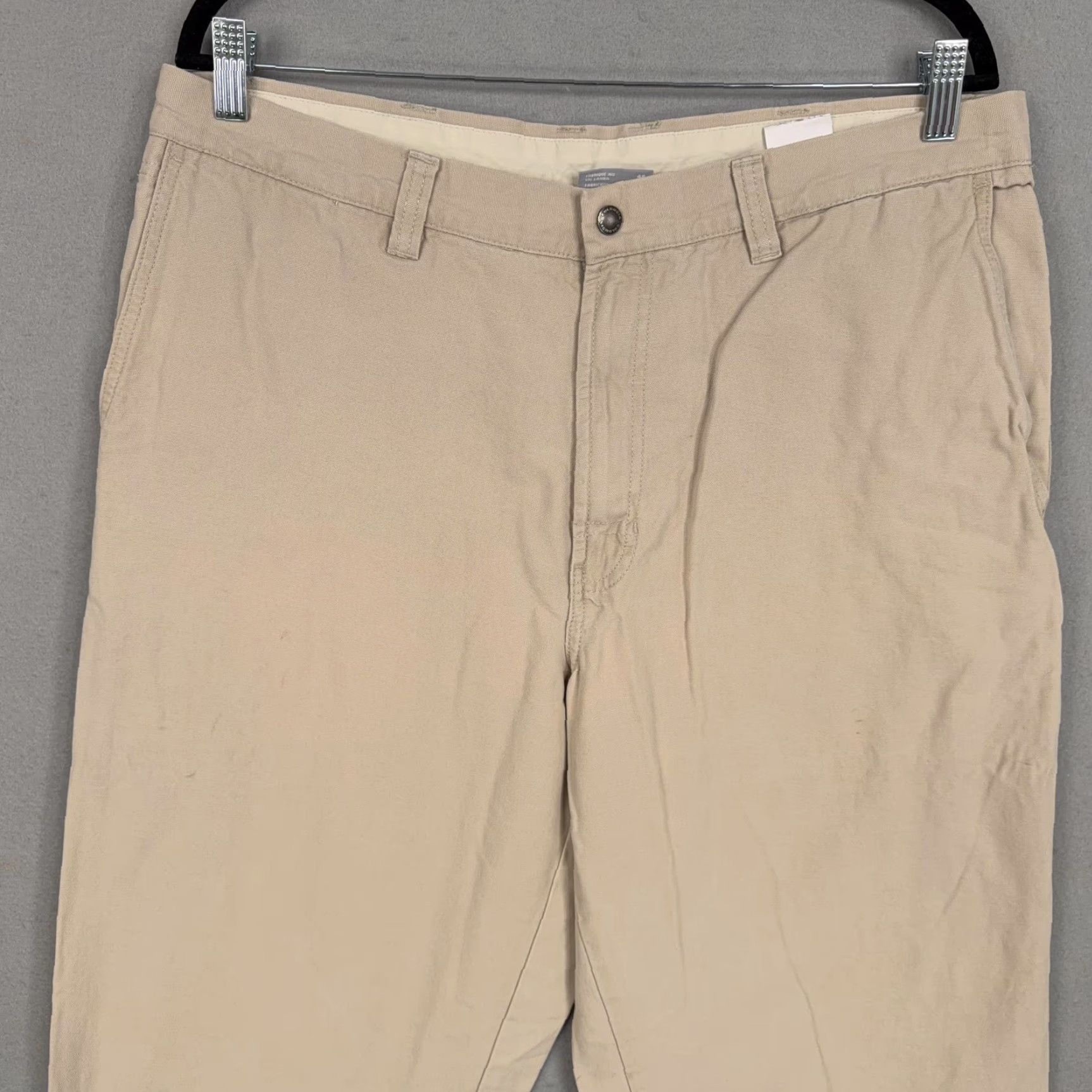 Vintage Columbia Pants Mens 36x30 Khaki Cotton Canvas Chino Pocket Hiking Work Mens Clothing Pants Size US 36 / EU 52 - 2 Thumbnail
