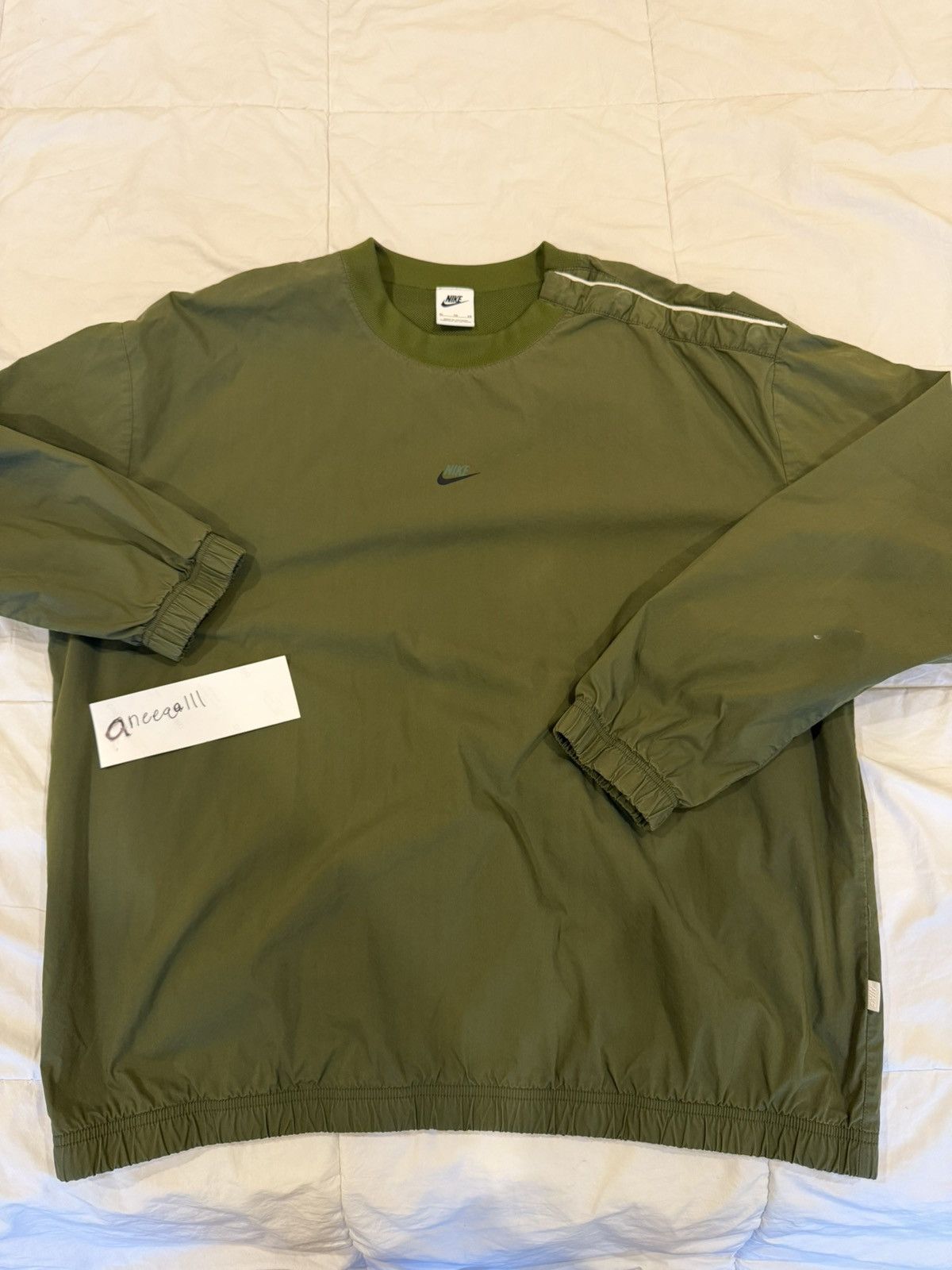 Nike NSW Style Essentials Lined Crewneck Rough Green Size US XL / EU 56 / 4 - 1 Thumbnail
