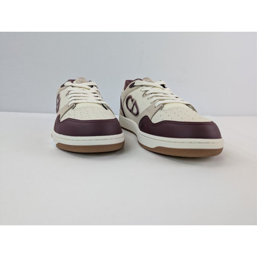 Dior o1rshd1 Leather Low Top Sneaker in Beige / Viole Size US 10 / EU 43 - 6 Thumbnail