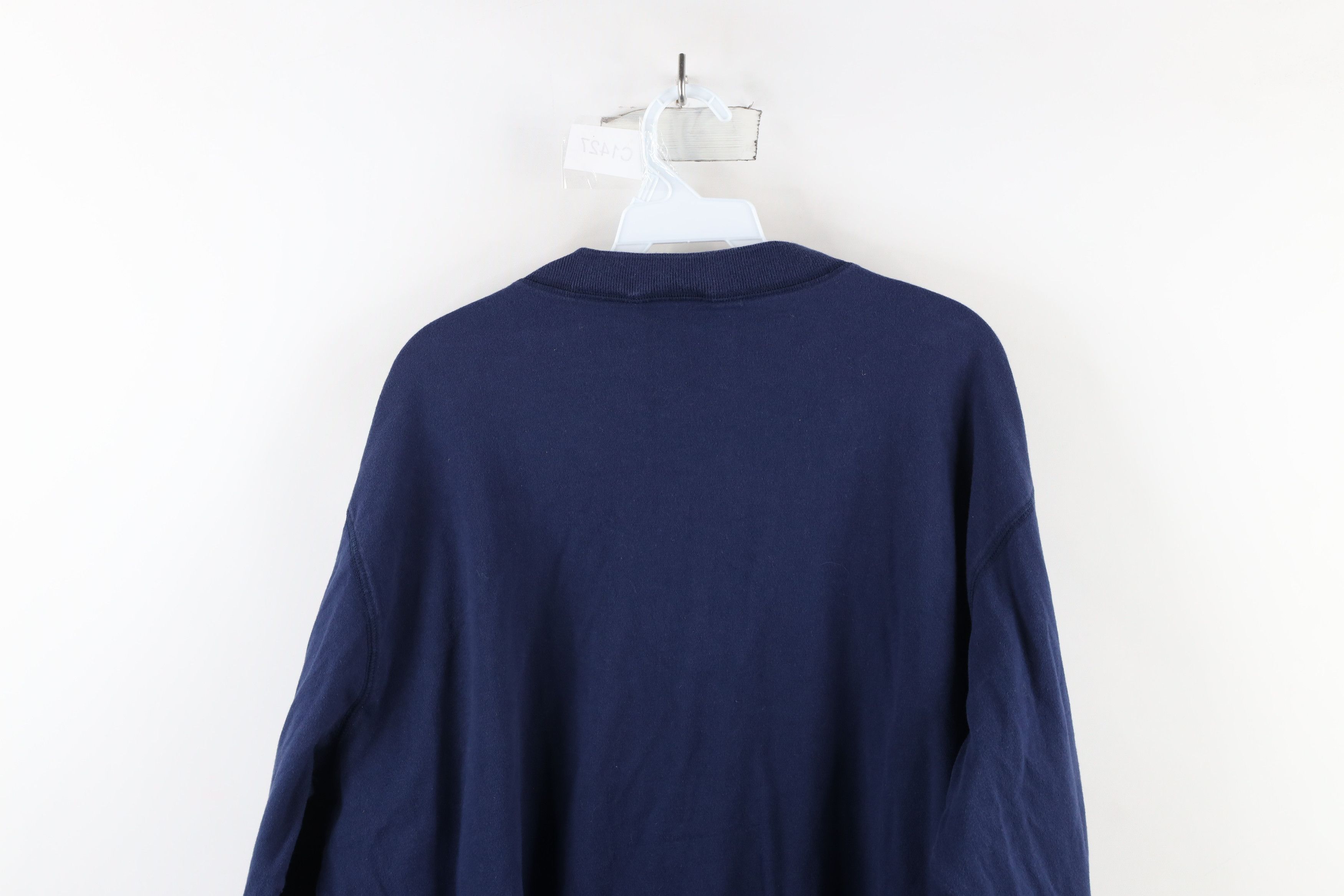 Vintage Vintage 90s Streetwear Sleeve Henley T-Shirt Blue Cotton Size US XL / EU 56 / 4 - 7 Thumbnail