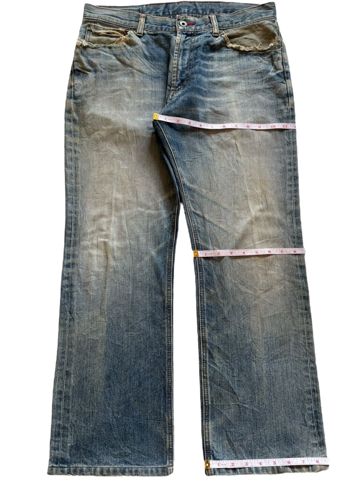Japanese Brand Vintage Japanese Brand Mud Wash Distressed Bootcut Jeans Size US 33 - 15 Thumbnail